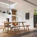 Axyaa Brass Line Strip Pendant Lamp - LED Linear Light Fixture