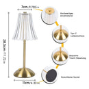 Axyaa Glass LED Table Lamps Night Light Touch Lamp Bedroom Study Bedside Decor