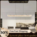Axyaa Modern Luxury Marble Led Chandelier Gold Pendant Light