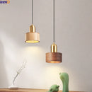 Axyaa Nordic LED Pendant Lamp Walnut Copper Hanging Light Fixtures