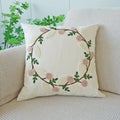 Axyaa Floral Embroidery Cotton Pillowcase - Cojines Decoration for Living Room