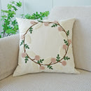 Axyaa Floral Embroidery Cotton Pillowcase - Cojines Decoration for Living Room