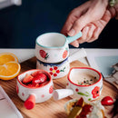 Axyaa Mini Milk Pot with Seasoning Handle - Creative Ceramic Milk Cup, 50ml