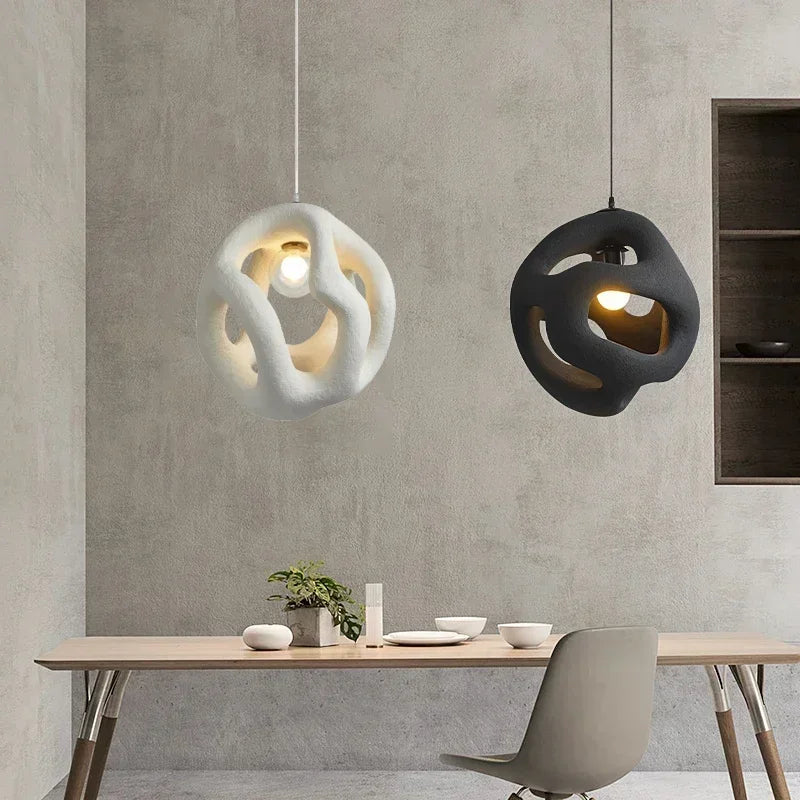 Axyaa Wabi Sabi Pendant Lights, Nordic LED Chandeliers for Bedroom, Dining, and Home Decor