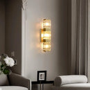 Axyaa Crystal Rectangle Wall Lamp: Modern Luxury LED Lighting for Living Room