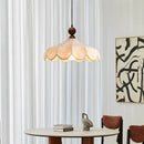 Axyaa Vintage French Dining Room Pendant Light Wood LED Ceiling Lamp