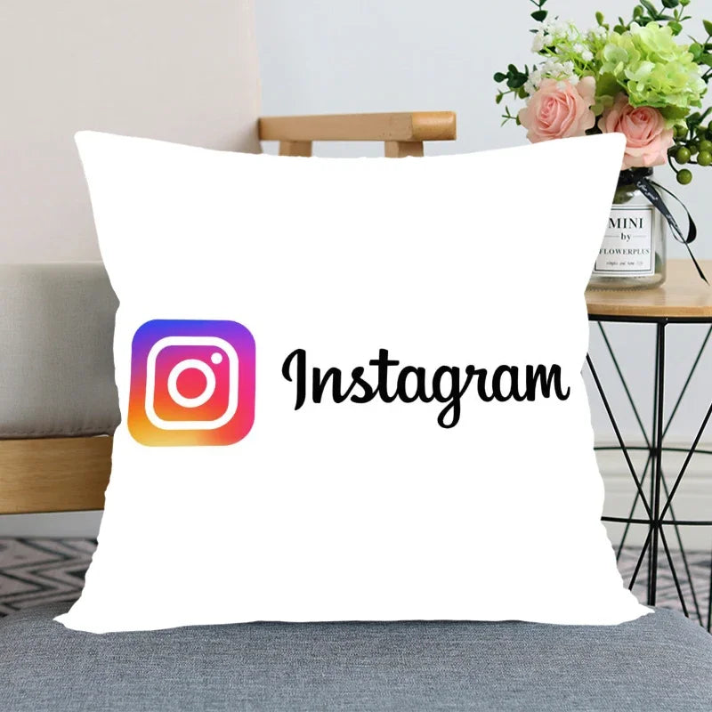 Axyaa Satin Soft Pillowcase for Home Decor 45x45cm Square Zipper Pillow Cover