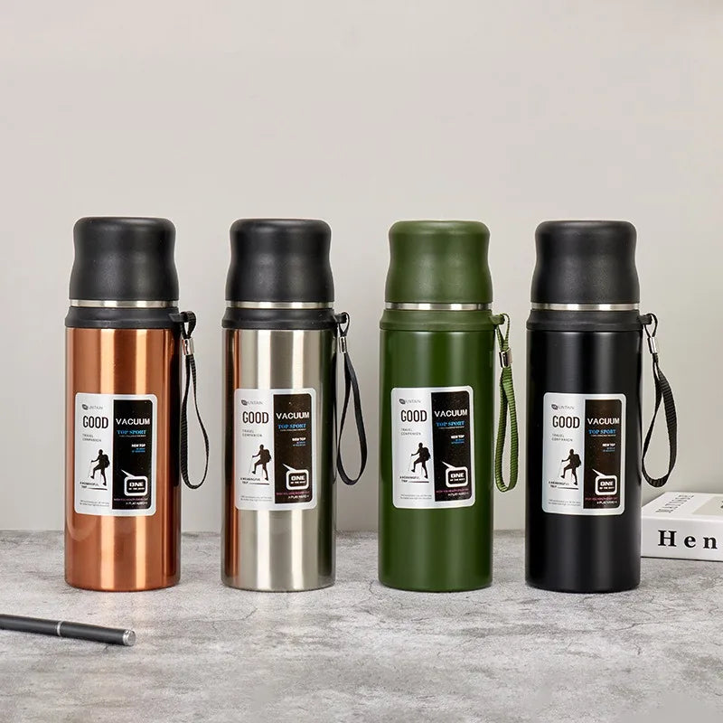 Axyaa Stainless Steel Vacuum Flask - Large Capacity Thermal Bottle