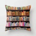 Axyaa Retro Library Pattern Pillowcase for Home and Office Decor