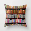 Axyaa Retro Library Pattern Pillowcase for Home and Office Decor