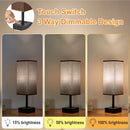 Axyaa Touch Control Table Lamp with USB Charging Ports, 3-Way Dimmable Desk Lamp