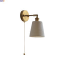 Axyaa Ceramic Gold Brass Wall Light Indoor Switch Modern Nordic LED Bedside Lamp