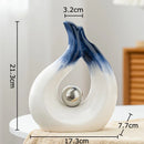 Axyaa Silver Ball Ceramic Vase for Elegant Room Decor