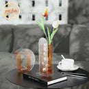 Acrylic Round Vase by Axyaa: Transparent Geometric Plant Pots for Stylish Room Decor