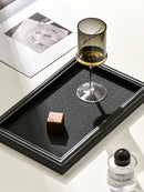 Axya Vintage Leather Tray for Living Room, Entryway, Sundry Storage, and Jewelry Display.