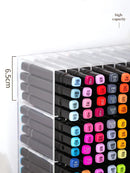 Axyaa Marker Caddy: Acrylic Desk Organizer for Office & School Supplies