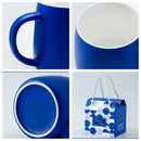 Axyaa Klein Blue Splash Ceramic Coffee Mug Gift Set with Spoon