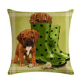 Axyaa Halloween Puppy Linen Pillow Case 45*45cm