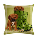 Axyaa Halloween Puppy Linen Pillow Case 45*45cm