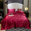 Axyaa Embroidered Washed Silk Ice Silk Tencel Summer Quilt - Fade-Resistant, Cool