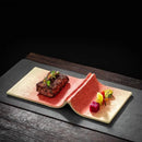 Axyaa Book-shaped Ceramic Sushi Plate | Irregular Shape Dessert Snack Plate