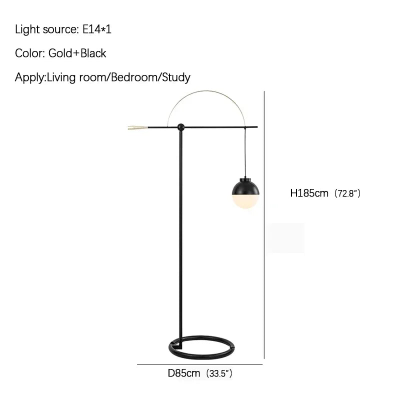 Axyaa Nordic LED Floor Lamp Stylish for Modern Family Living Room & Bedroom