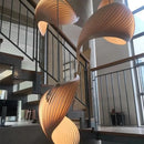 Axyaa Loft Wooden Pendant Light for Staircase, Living Room, Dining Table - Creative Designer Light