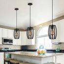 Axyaa Retro Loft Cage Pendant Light Industrial Vintage Kitchen Island Lamp