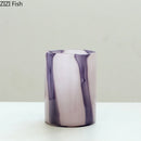 Axyaa Dreamy Purple Glass Vase for Table Decoration and Floral Arrangement