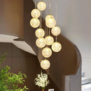 Axyaa Crystal Chandelier Stair Pendant Lamp Living Room Pendant Lights Interior Lighting