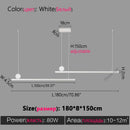 Axyaa LED Strip Chandelier: Simple Minimalist Office Dining Room Pendant Lights