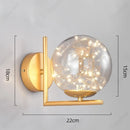 Axyaa LED Glass Sphere Wall Lamp for Bedroom Living Room Dining Room Lighting
