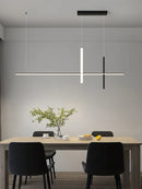 Axyaa LED Pendant Lamp: Minimalist Strip Chandelier for Dining Room, Kitchen, or Bar