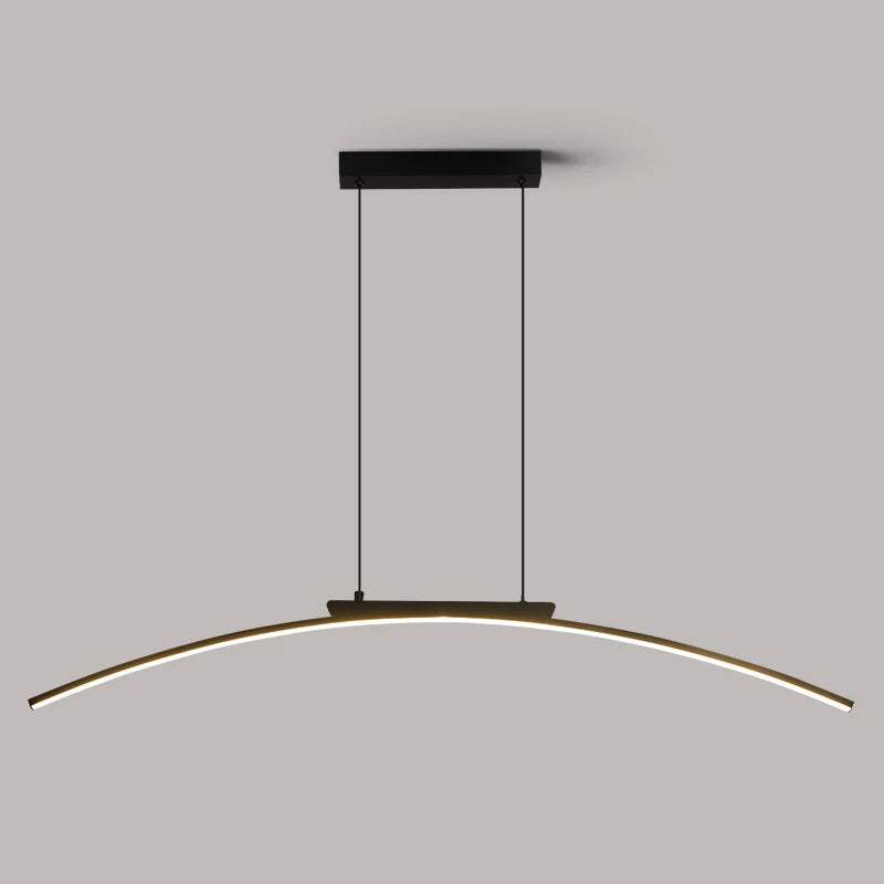 Axyaa LED Arc Pendant Light - Adjustable Brightness, Energy Efficient Kitchen Ceiling Lamp