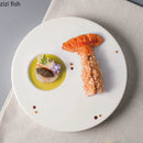 Axya Solid Color Ceramic Dinner Plate for Sushi, Steak, and Desserts