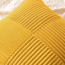 Axyaa Mustard Yellow Corduroy Boho Pillow Cover