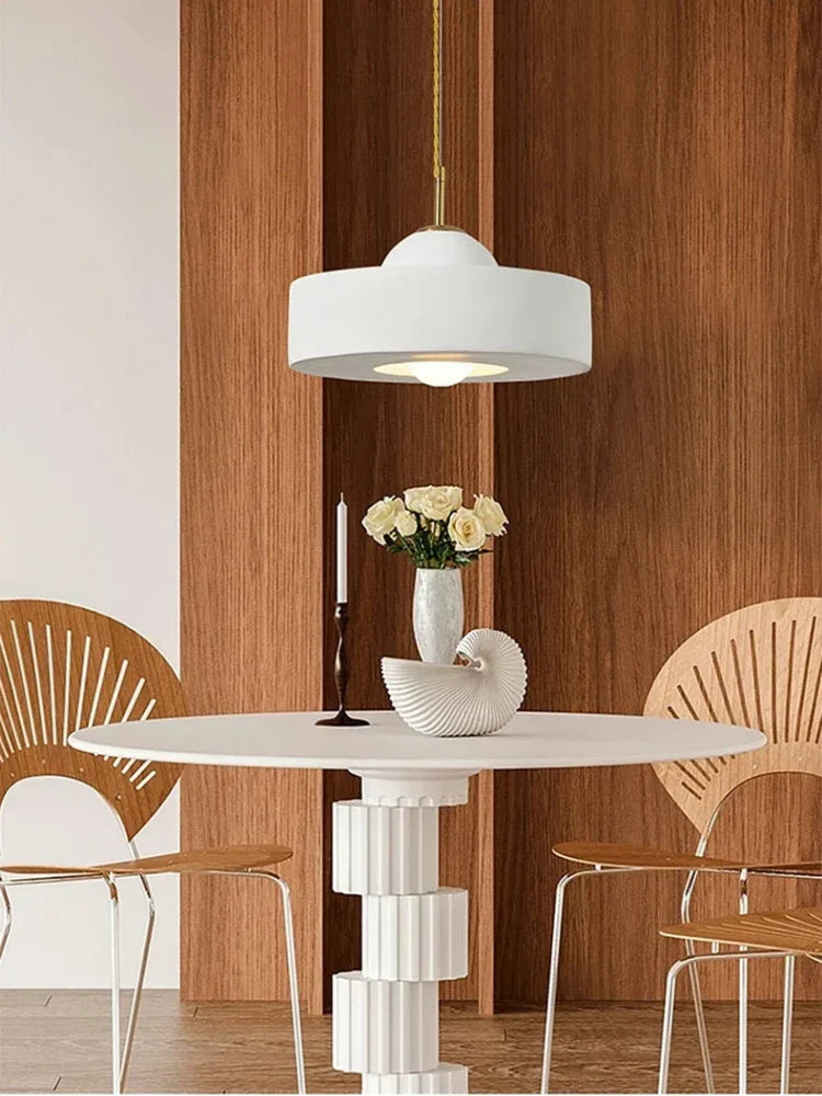 White Cream Pendant Lights for Dining Room by Axyaa