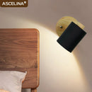 Nordic Macaron Wood Wall Lamp by Axyaa: Minimalist Home Indoor Lighting