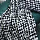 Axyaa Houndstooth Decor Throw Blanket Soft Sofa Scarf, Modern Bed Flag Tassel