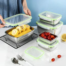 Axyaa Stainless Steel Fresh-keeping Container with Lid, Leakproof Sealed Fruit & Dumpling Storage