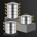 Axya 316 Stainless Steel Steamer & Boiling Pot, Household Soup Pot - Thickened, Double Layer