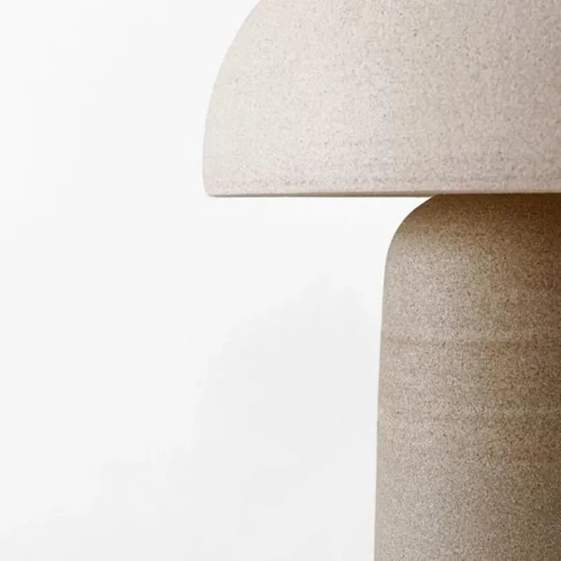 Axyaa Ceramicah Tera Lamp: Retro Mushroom Design for Living Room, Bedroom or Bedside