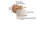 Axyaa Ceramic Wood LED Wall Light Interior Fixture for Living Room Kitchen
