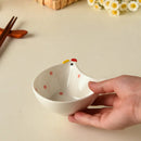 Axyaa Chicken Seasoning Dish Set: 2 Ceramic Mini Bowls, Household Storage Box