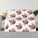 Axyaa Cozy Poochy Flannel Throw Blanket - Winter Manga Decoratives & Tourist Flannels