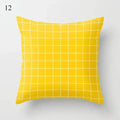 Axyaa Yellow Geometric Print Cushion Pillowcase - 45x45cm