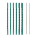 Axyaa Glass Straw: Colorful Eco-Friendly Reusable Cocktail, Smoothie Bar Accessories