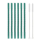 Axyaa Glass Straw: Colorful Eco-Friendly Reusable Cocktail, Smoothie Bar Accessories