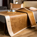 Axyaa Bamboo Cooling Mat & Pillowcase Set, Ice Silk Bed Sheet, Non-Slip Cool Pad