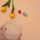 Axyaa Starfish Glass Straws - Set of 4 | Trendy Eco-Friendly Drinkware